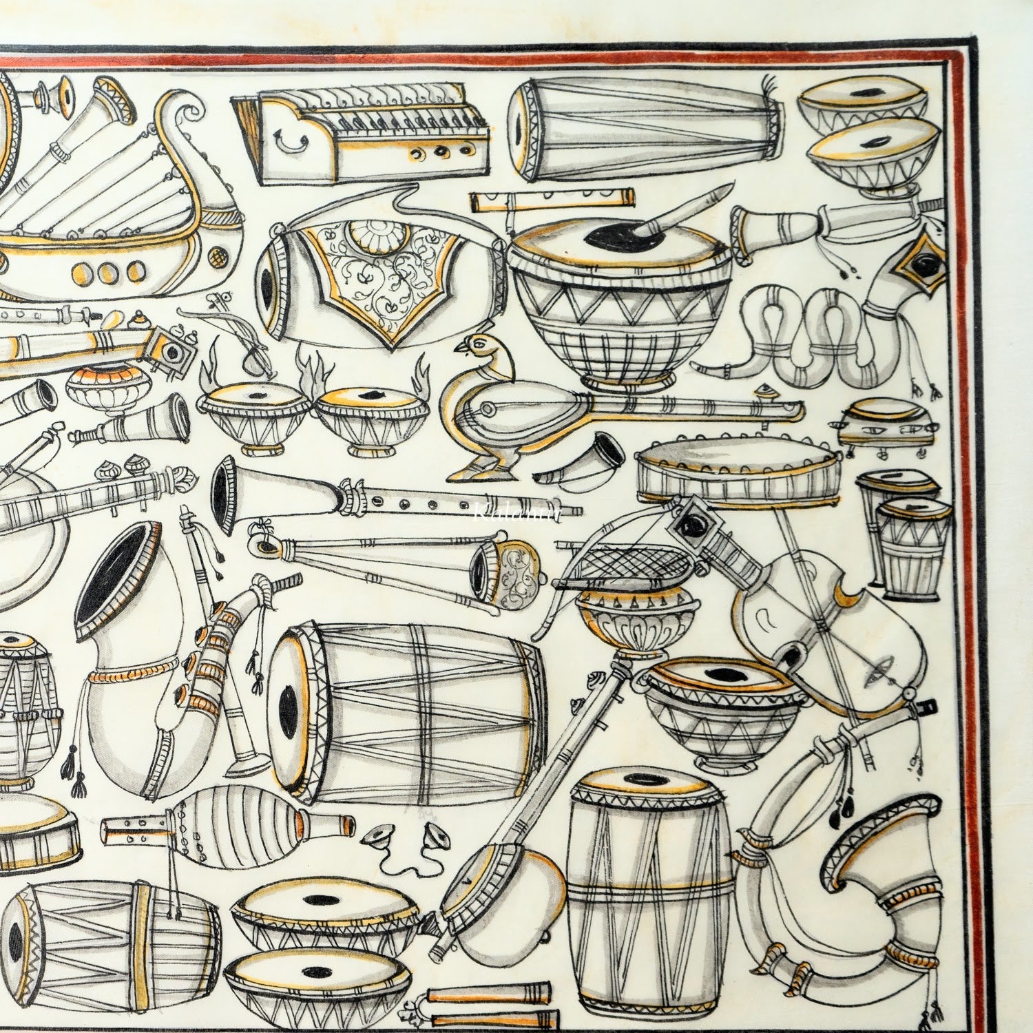 Pathala Instrument Traditional Musical Instruments Pattachitra Painting – Kalantir