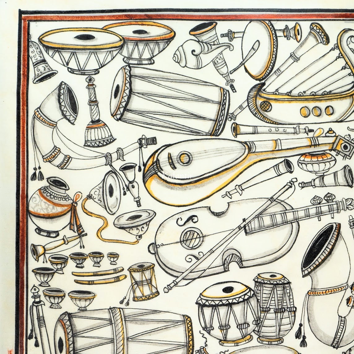 Pathala Instrument Traditional Musical Instruments Pattachitra Painting – Kalantir