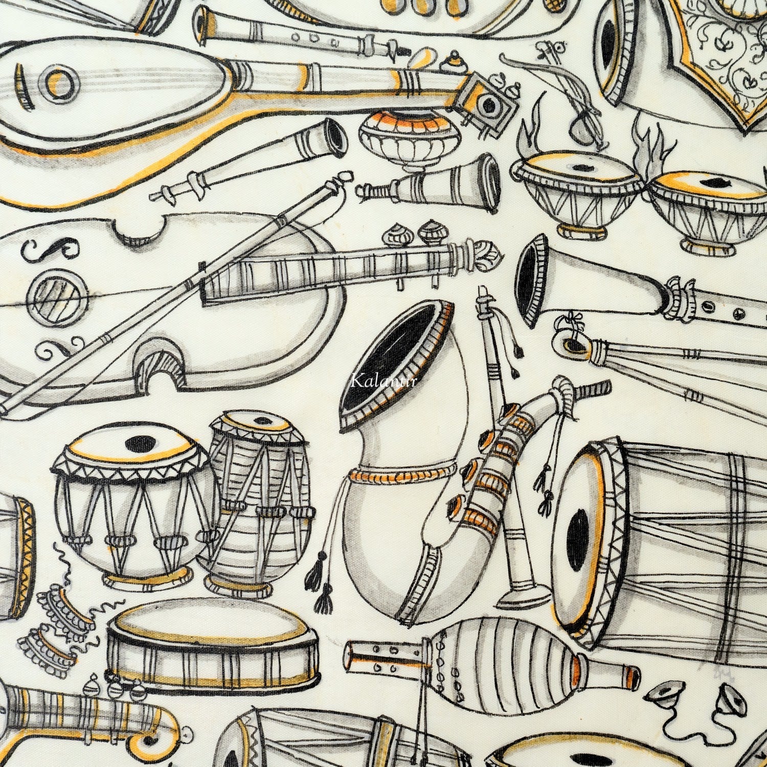 Pathala Instrument Traditional Musical Instruments Pattachitra Painting – Kalantir