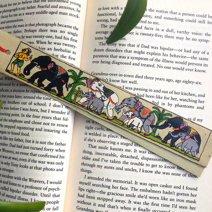 Calm and Loving Elephant Herd Bookmark