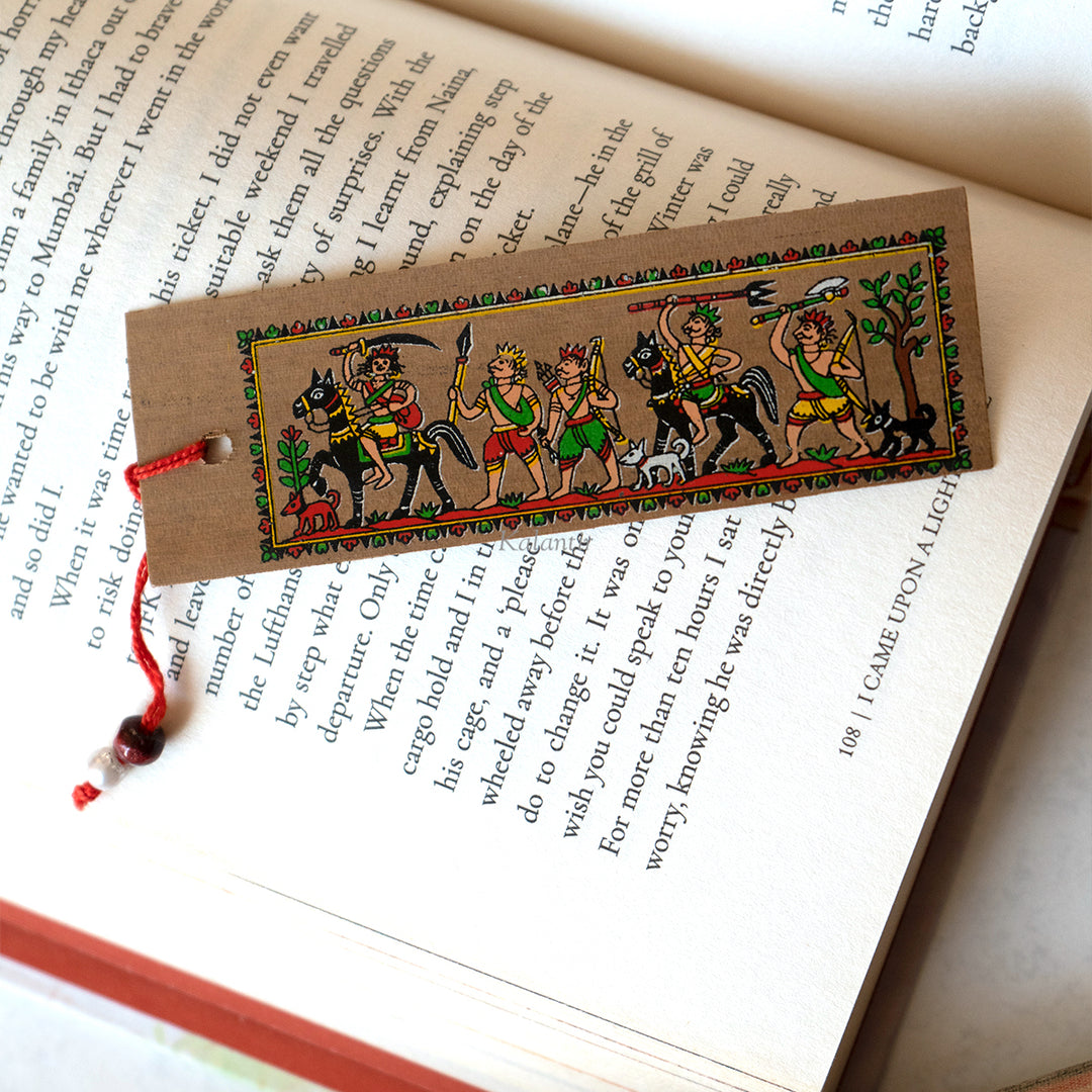 Colorful Hunting Pattachitra Bookmark