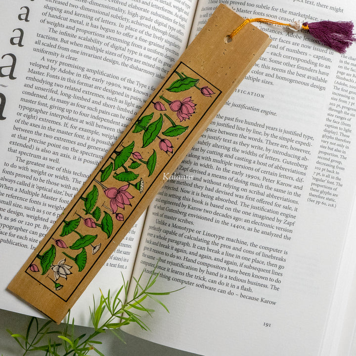 Lotus Palm Leaf Bookmark