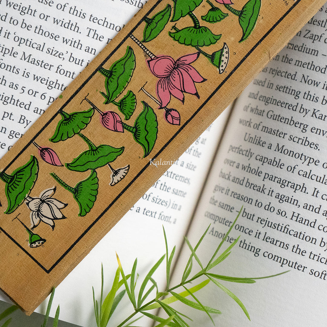 Lotus Palm Leaf Bookmark