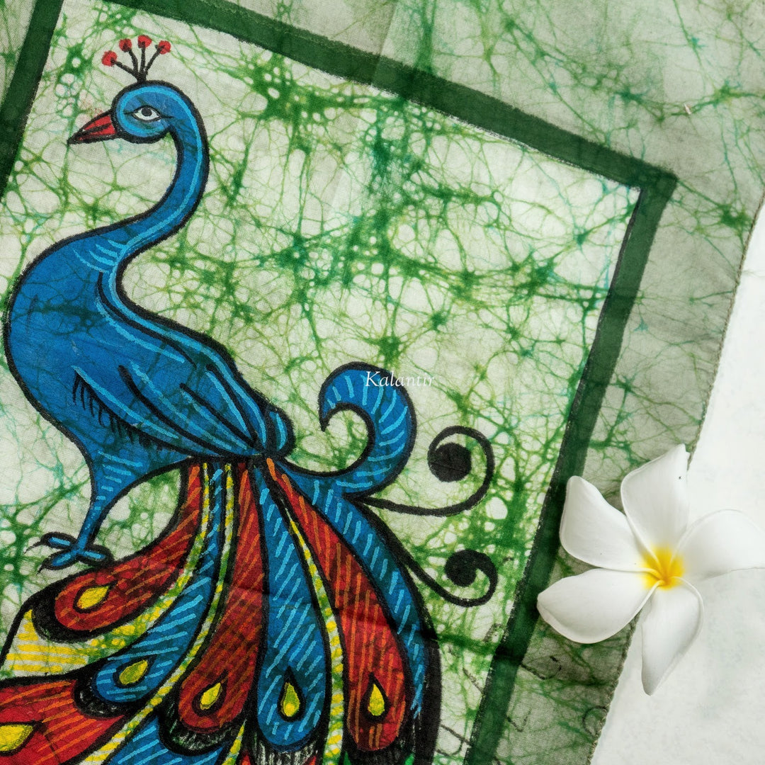 Beautiful Peacock Batik Painting
