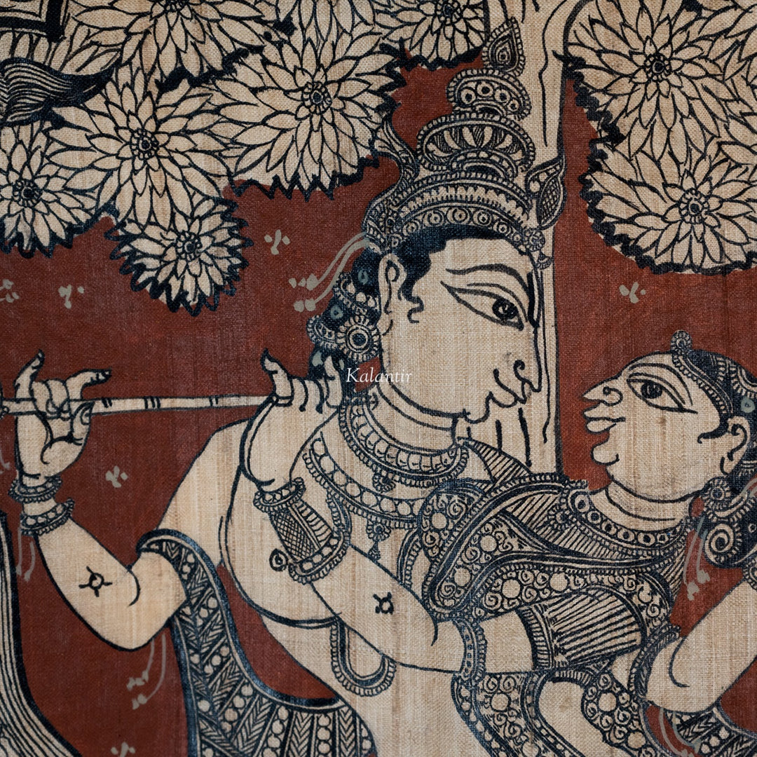 Mesmerizing Hand-painted Radha Krishna Pattachitra