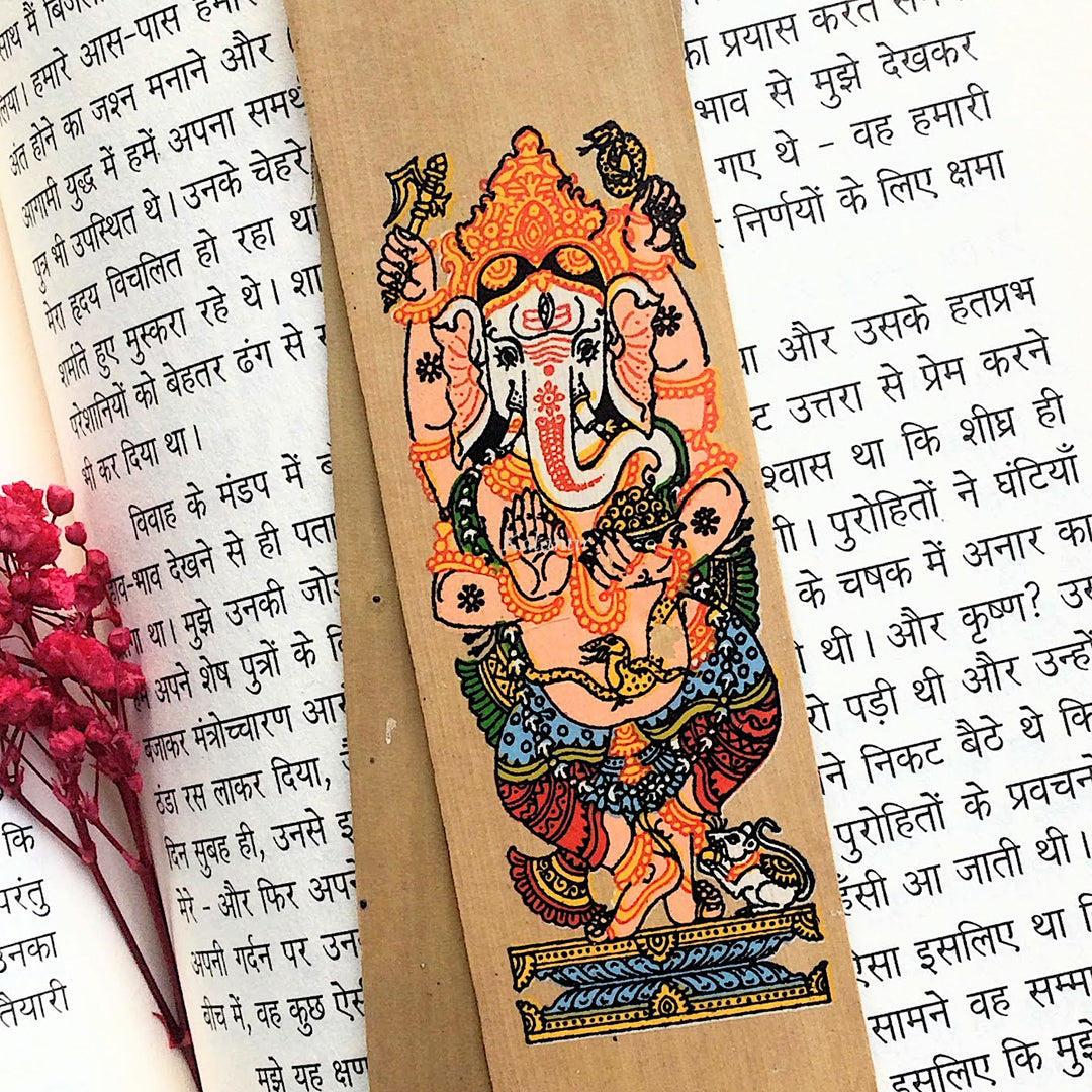 Vir Ganapati or Ganesha Palm Leaf Bookmark