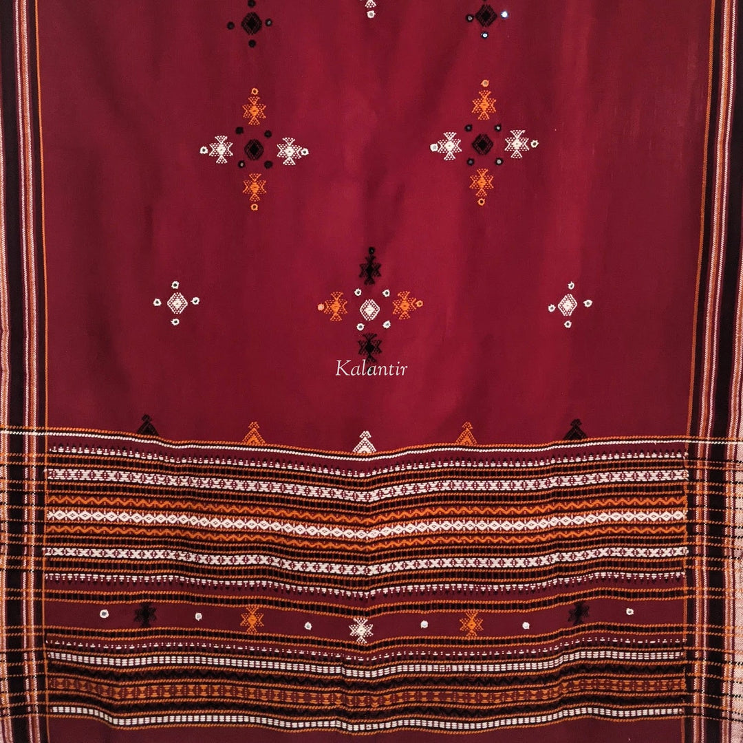 Distant view of Embroidered Kutchi Shawl