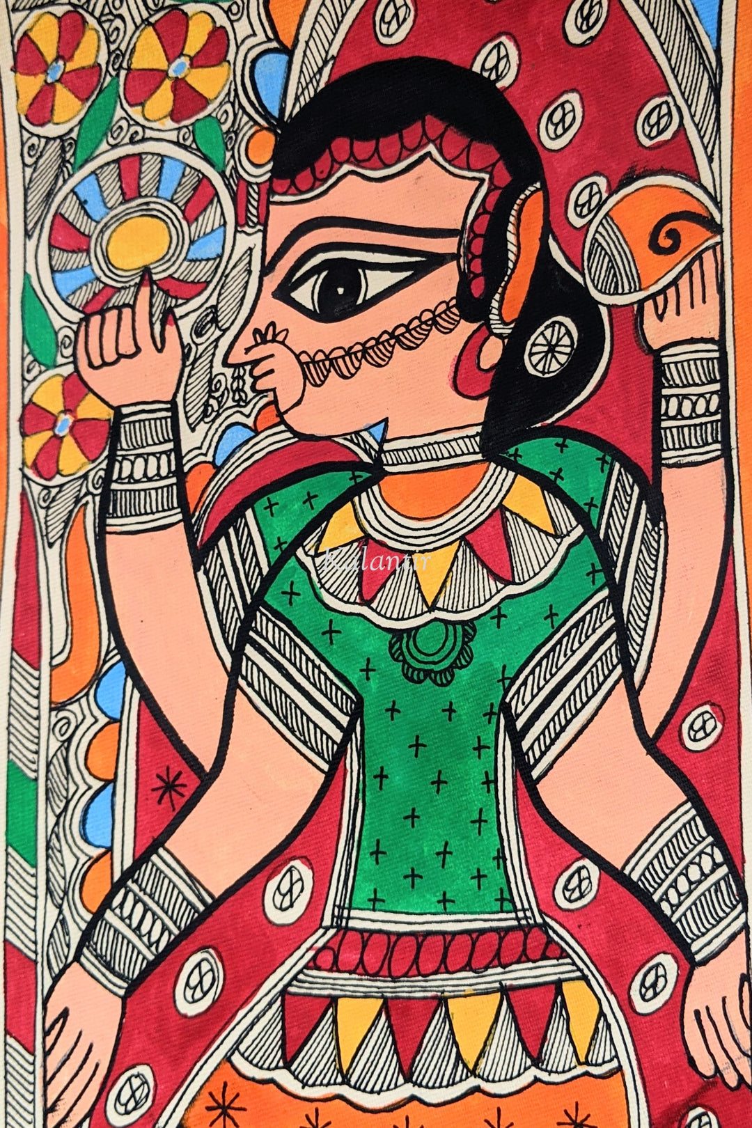 Goddess Durga Madhubani Painting