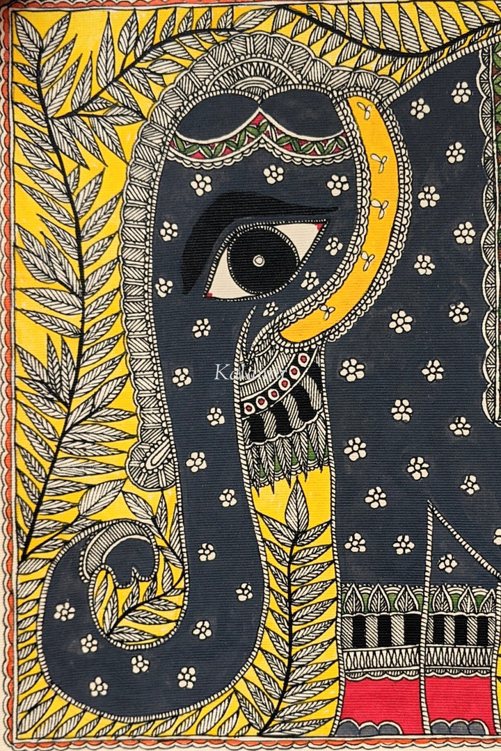 Royal Elephant Madhubani Painting