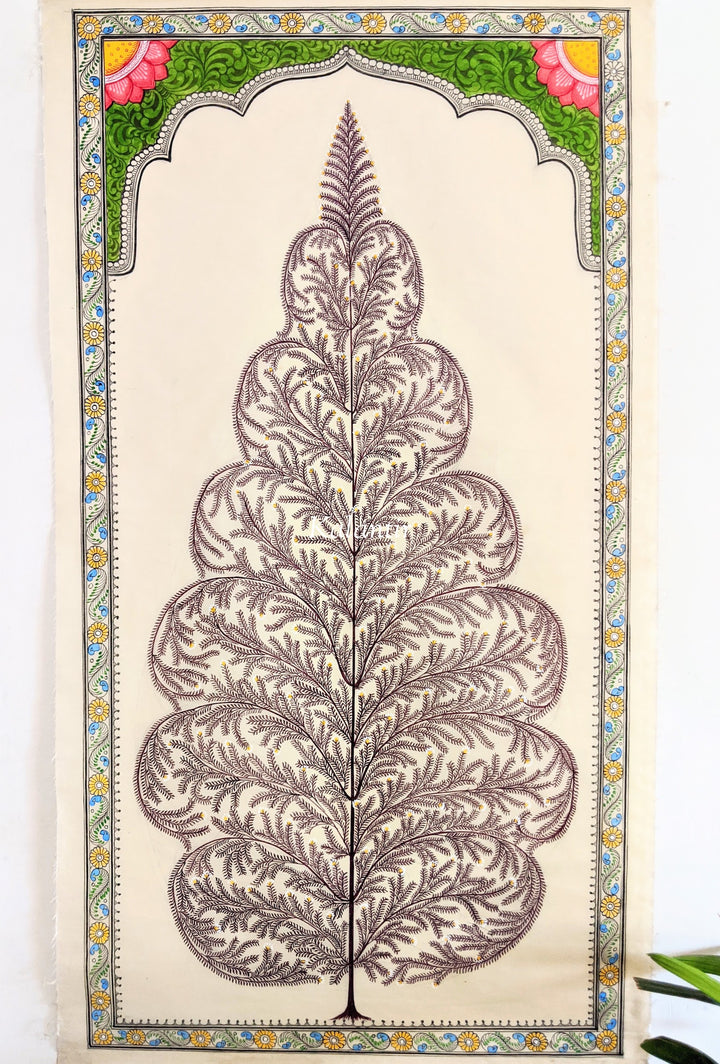 Beautiful Tree of Life Saura Art on Silk