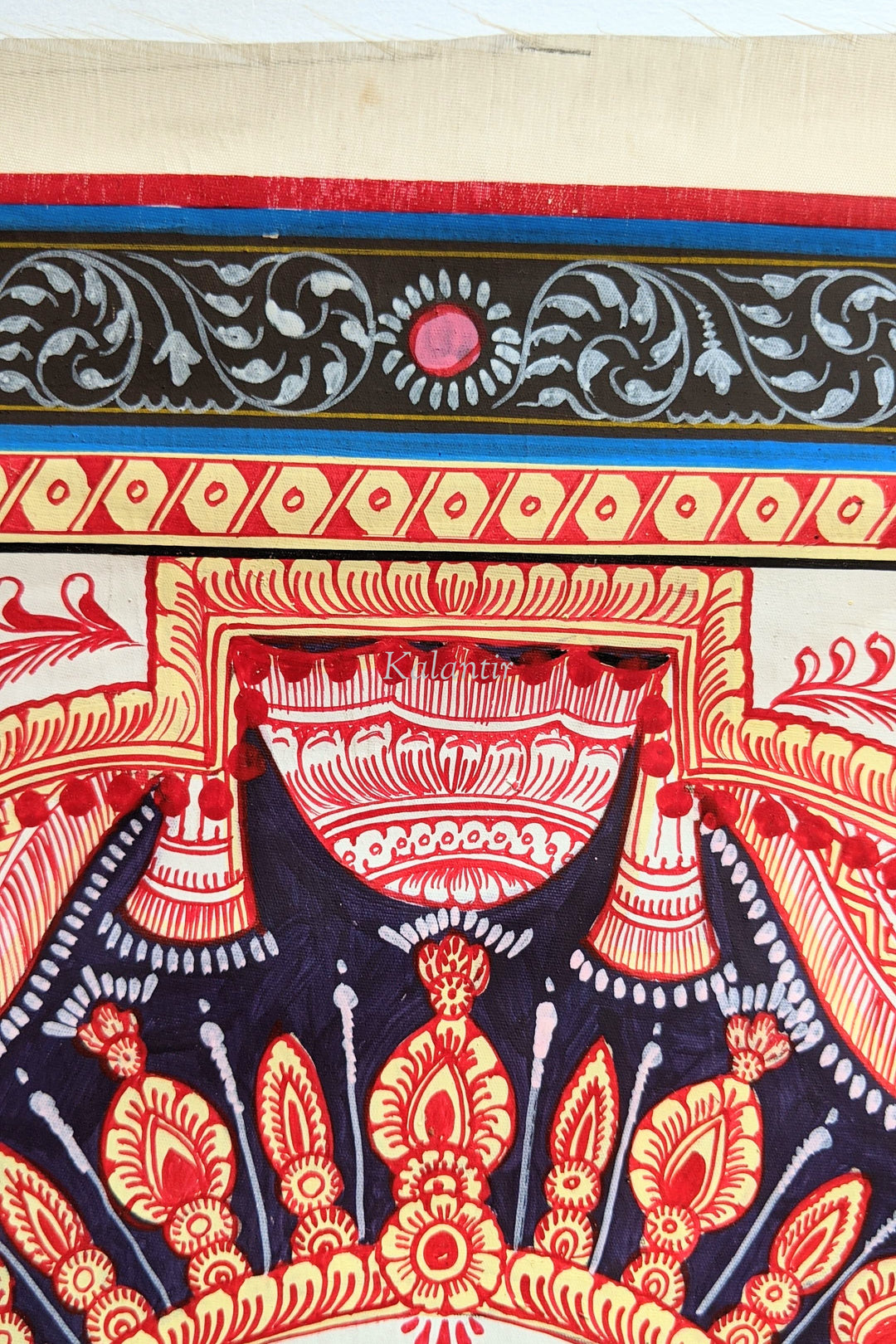 Beautiful Hand-Painting of Lord Jagannath in Purple