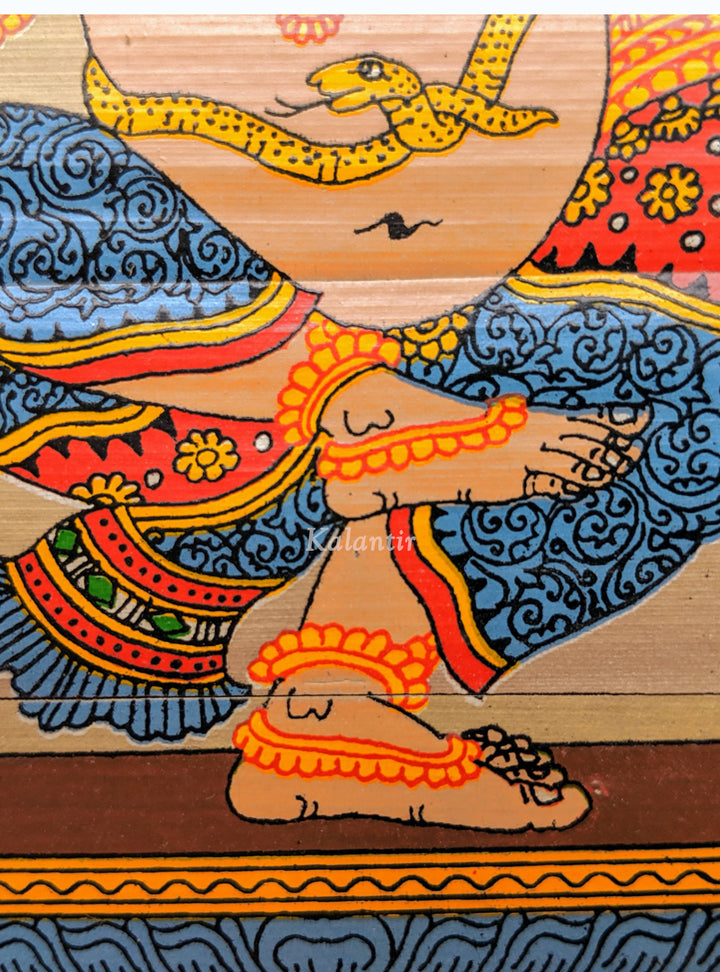 Closer view of Vir Ganpati Pattachitra Painting