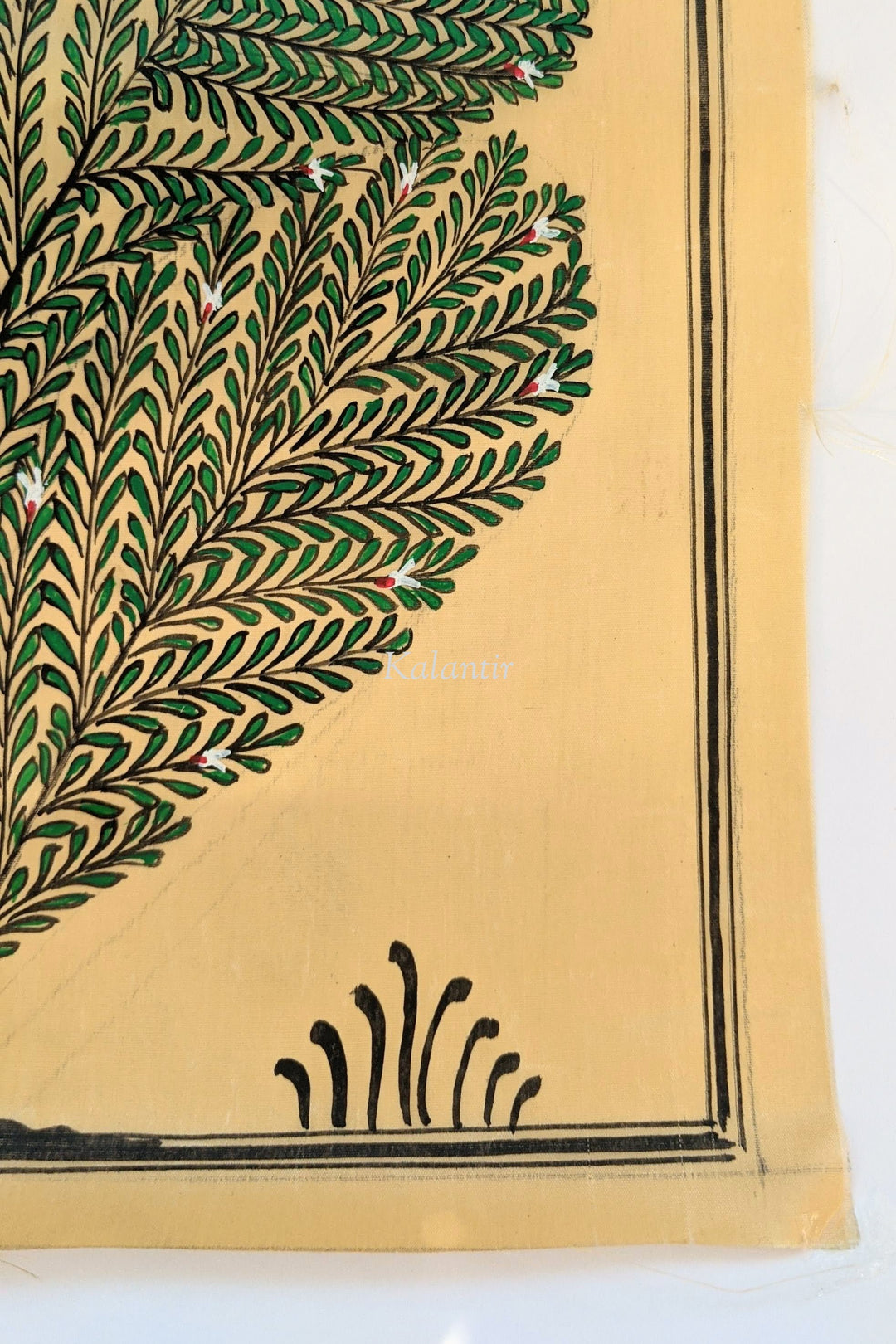 Tree of Life Saura Painting in Green